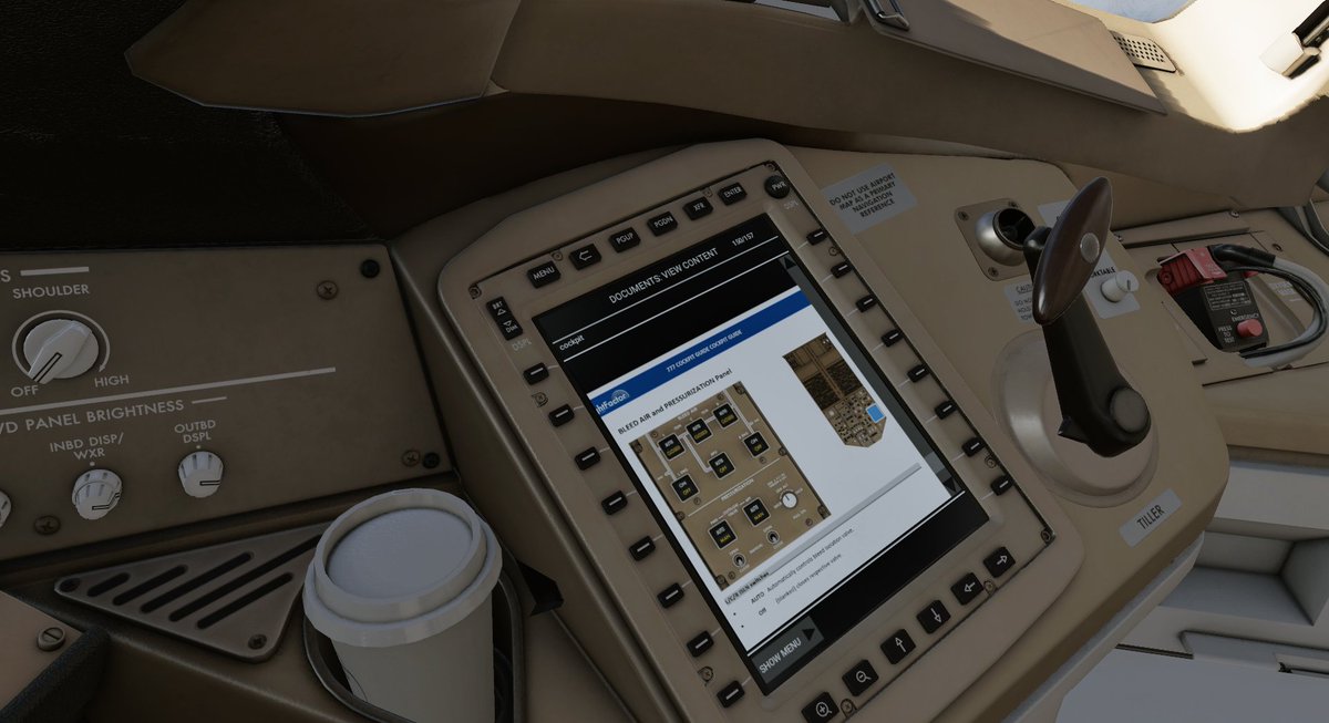 FlightFactor's tweet image. 💡 777v2 Tip!
You can view the manual, FCOM, cockpit guide, and even your own documents and images in the EFB. Perfect for catching up on some reading in the air! 📚