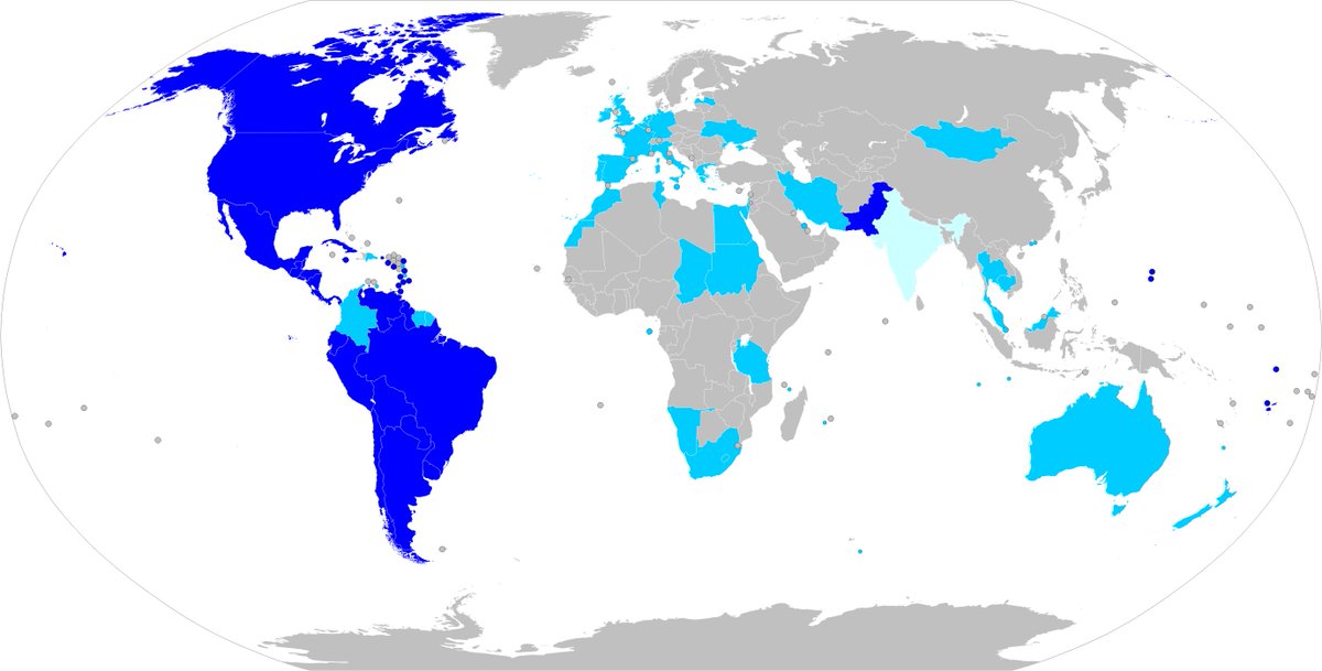 Birthright citizen ("jus soli") map.

What do you notice?