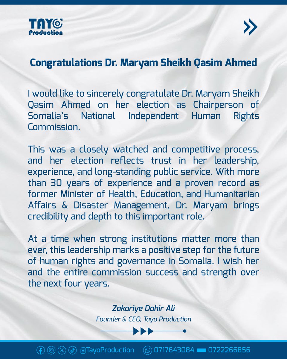 garruun's tweet photo. Congratulations, Dr. Maryam Sheikh Qasim Ahmed.
@DrMaryanQasim https://t.co/SWFeZkYeK0