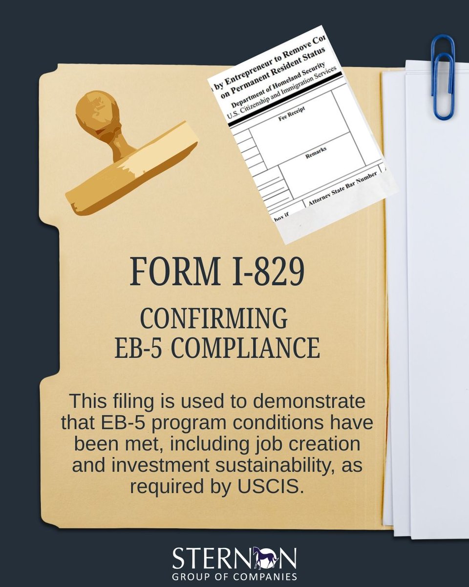 sternongroup's tweet image. Knowledge is an important part of every EB-5 journey.

This guide walks you through the key EB-5 filings that form the foundation of the process, offering a clear overview curated by Sternon Group.

#eb5program #EB5Investors #USImmigrationProcess #InvestorEducation