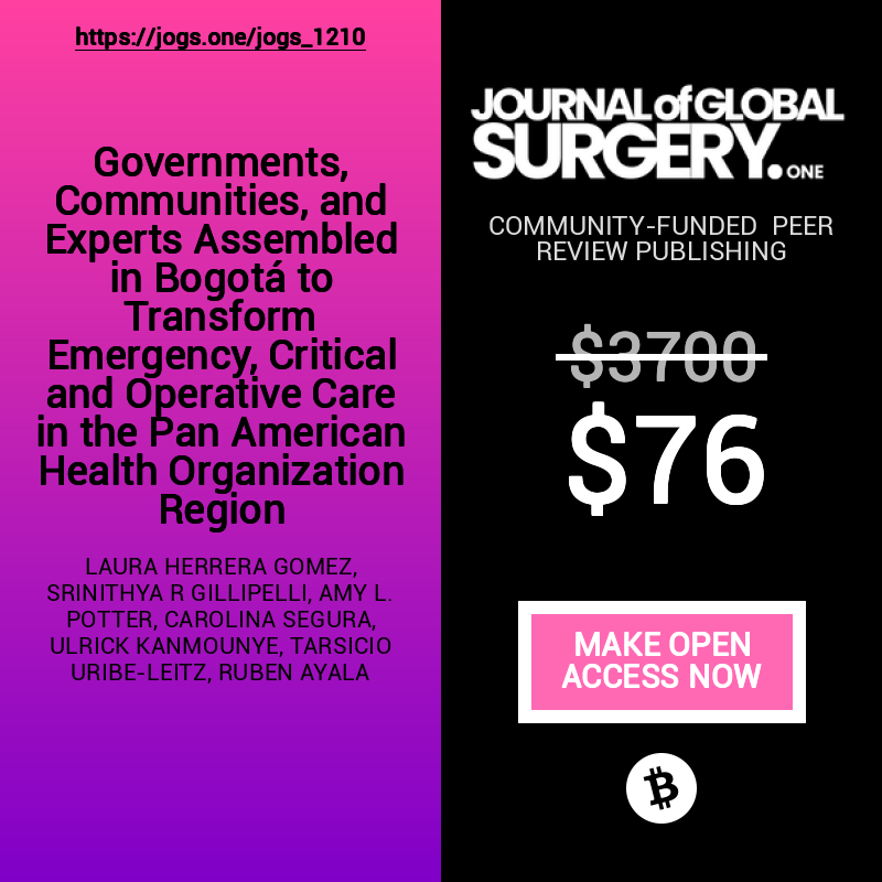 The Journal Of Global Surgery (ONE) tweet media