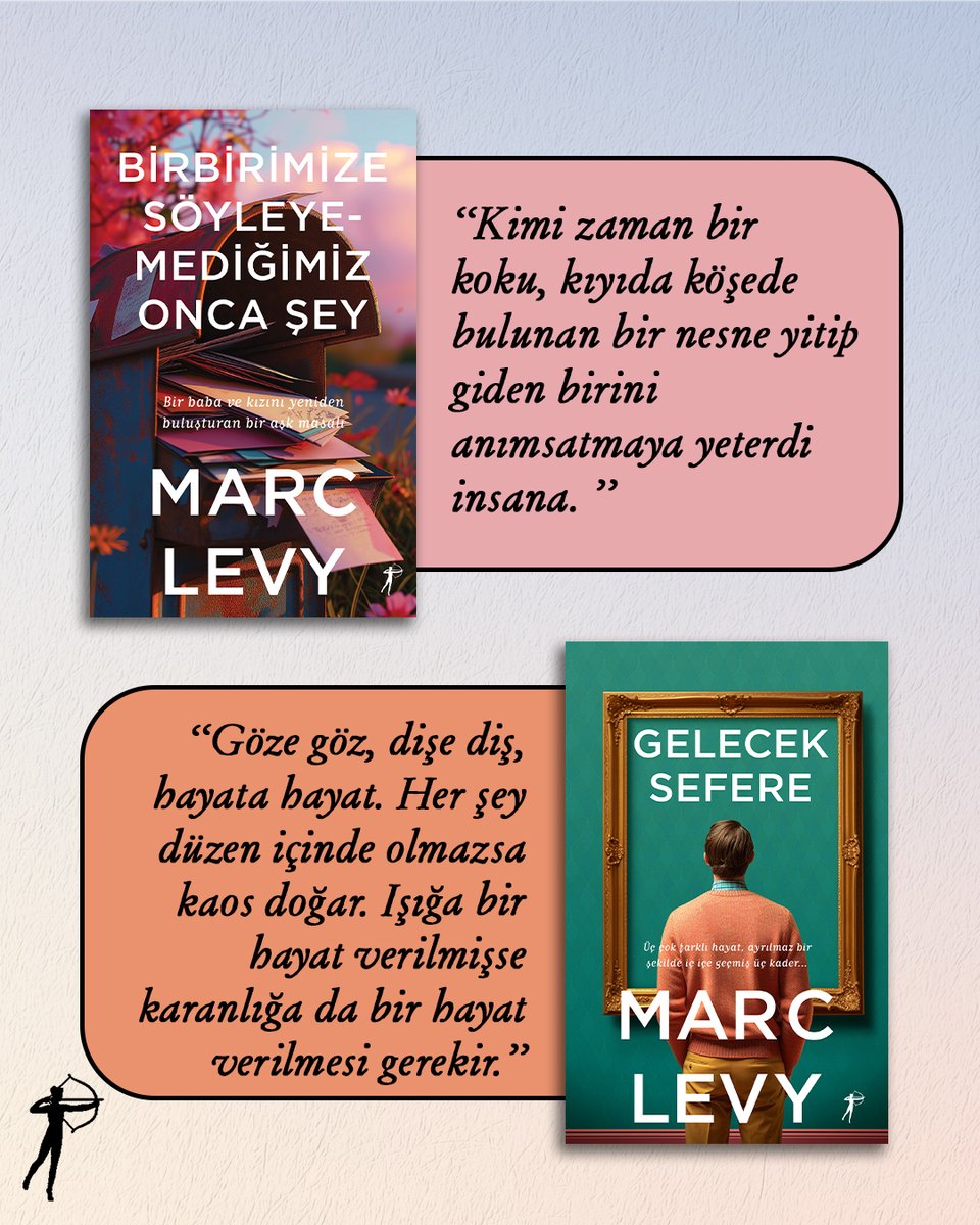 artemiskitap's tweet photo. Sizin favori Marc Levy kitabınız hangisi? 📚
#ArtemisYayınları #MarcLevy https://t.co/KCfuBOinJ6