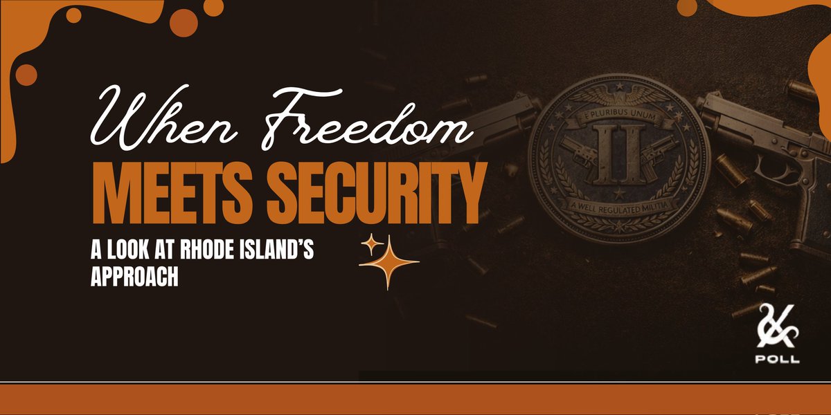 SheenaGado's tweet image. The #2ndAmendment debate often feels national. 🌎

But the real tension between freedom and public safety plays out at the state level ⚖️.

@xpollplatform lets Rhode Islanders share their perspectives before policies are decided 🗳️

Read more in my thread 👇🧵