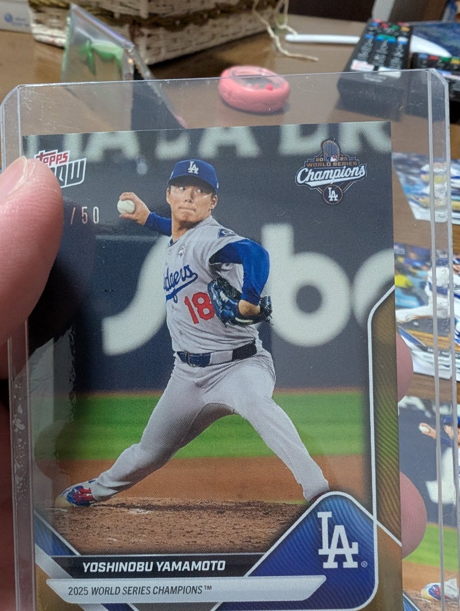 やっと届いたー！山本由伸の50シリでした😊 2025 World Series