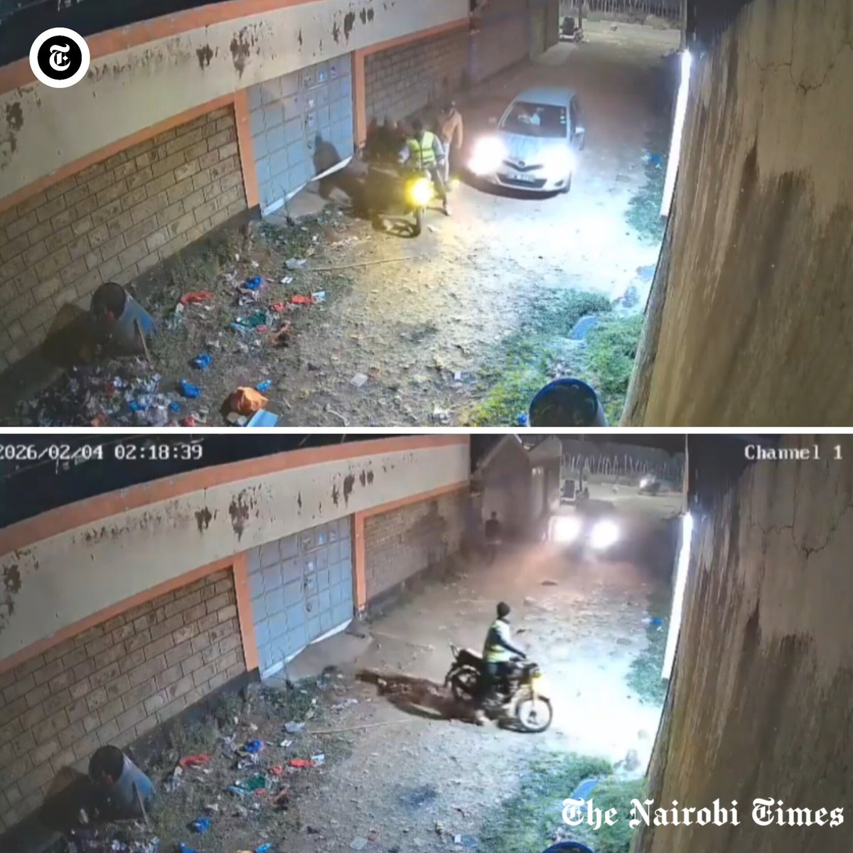 TheNairobiTimez's tweet photo. Quick thinking saves Eldoret taxi driver as CCTV shows attempted ambush by thugs on a motorbike, video 👇 https://t.co/UIUv8gvaAq