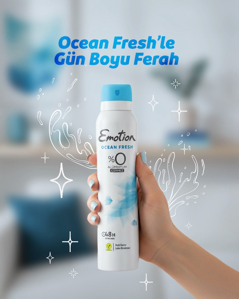 EmotionTurkiye's tweet photo. Günün içinde durup nefes aldığın o an… Emotion Ocean Fresh ile ferahlık hep seninle! 💙

@evyaptr #OceanFresh  #MisGibiKok #ZararıYok https://t.co/Brj6Q6N11O