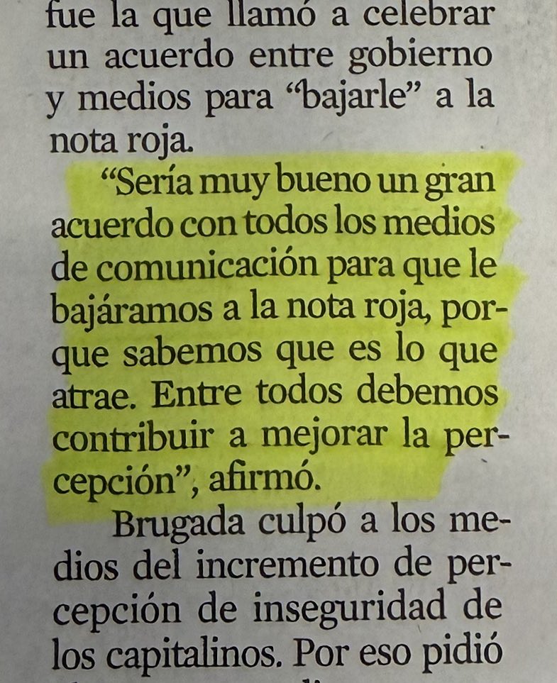 A ver qué dicen los corifeos del oficialismo del “pacto de silencio” que propone Clara Brugada a los medios. 

Los escucho…