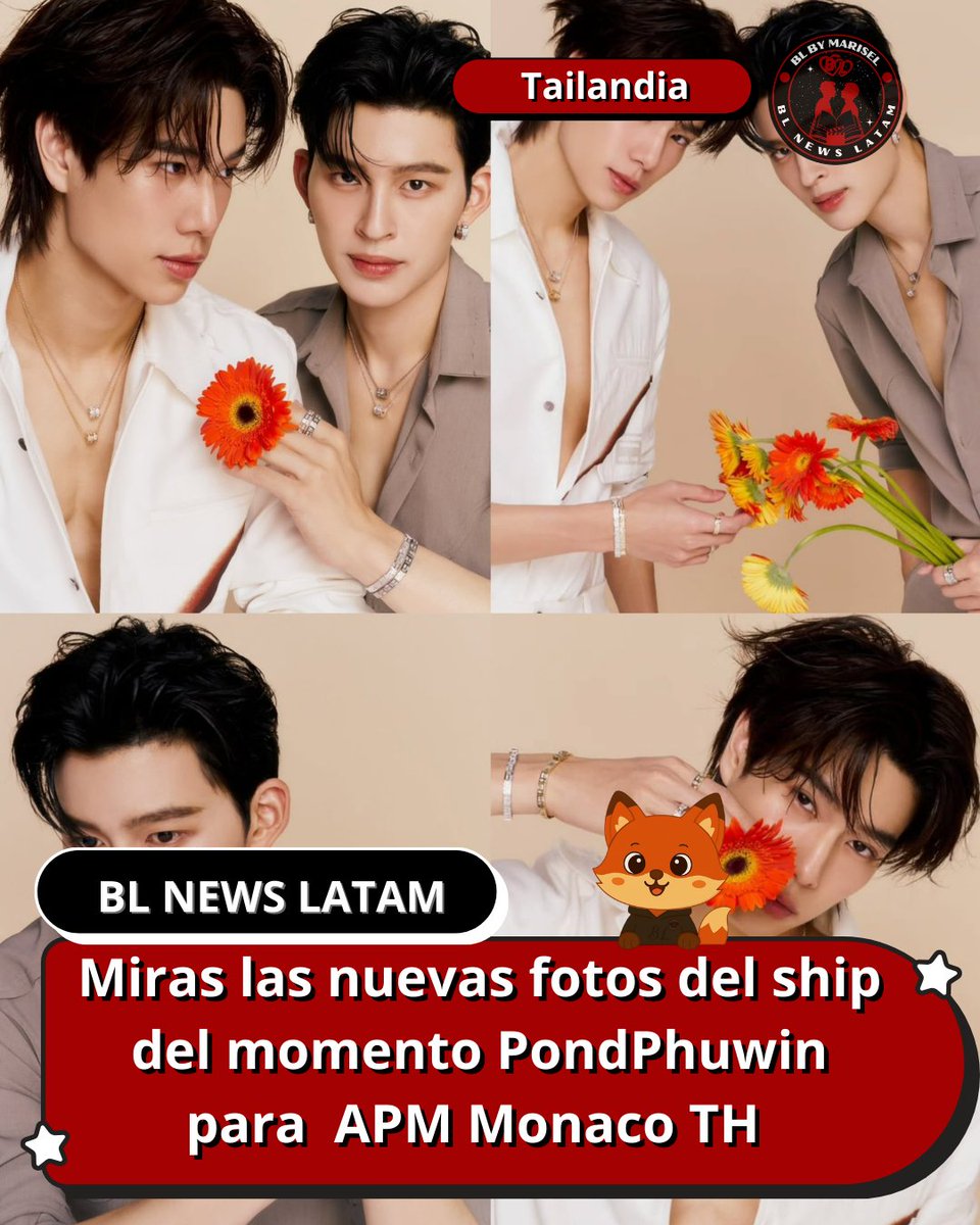 BLNEWSLATAM's tweet image. #PondPhuwin #apmmonaco #apmmonacoTH #phuwintang #BLNewsLatam

✨ PondPhuwin x APM Monaco: Pura elegancia ✨

Visuales de infarto: Pond y Phuwin protagonizan la campaña "Hiver" de APM Monaco TH. Joyas de lujo, flores y una química inigualable. 💎🧡