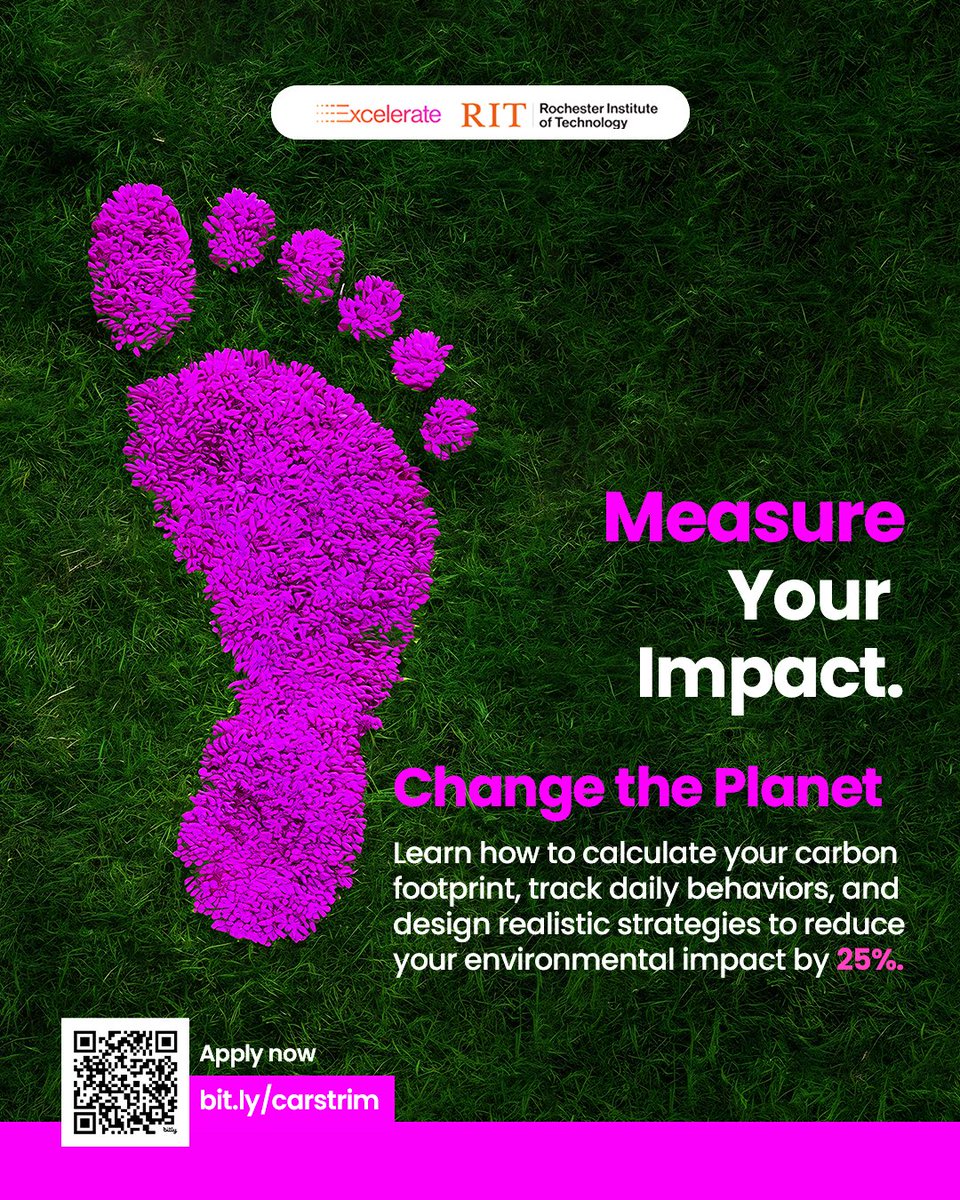 Real sustainability doesn’t start with slogans.🌱♻️

It starts with measuring your footprint and changing what you can prove.

Learn how to cut your carbon impact by 25% with the Sustainable Impact Lab.

Measure your impact. Change the planet.

✨Apply now tinyurl.com/4vex8sph
