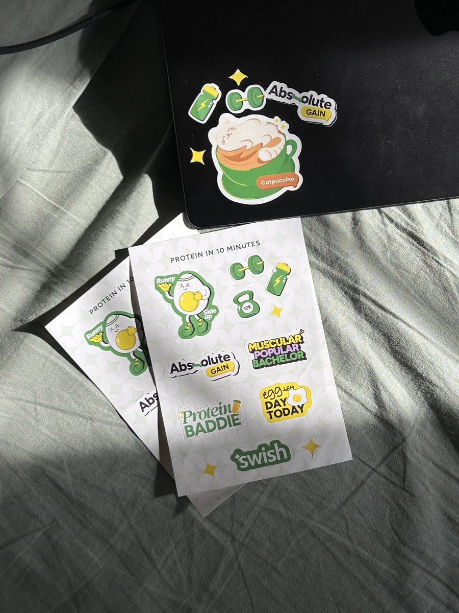Saw everyone hitting the gym in January so created some ✨cute stickers✨to keep motivation high

Get these with your <a href="/justswishin/">Swish</a> orders 💚