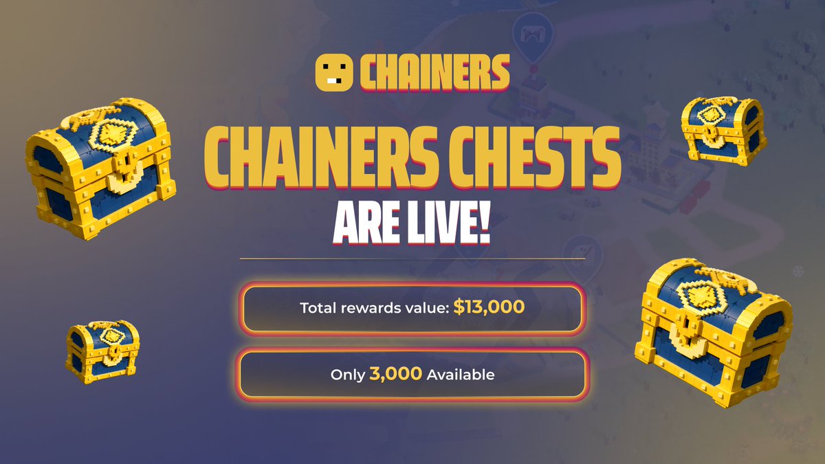 ChainersGame's tweet image. ❗️New communities joining our family❗️

Chainoors, today we are proud to announce the start of a new strategic partnership campaign with over 200 new communities!

To celebrate this, we created 3,000 chests packed with 11,000 in-game treasures and currency, plus a whopping 2,000…