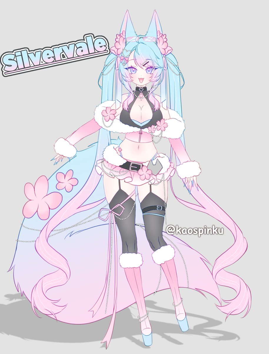 kaospinku's tweet photo. 🩵🌸
fanart desgin for @/_Silvervale_  
i hope you like it 🫶
#Vtuber #DoodleVale https://t.co/nLMgvEcvm1