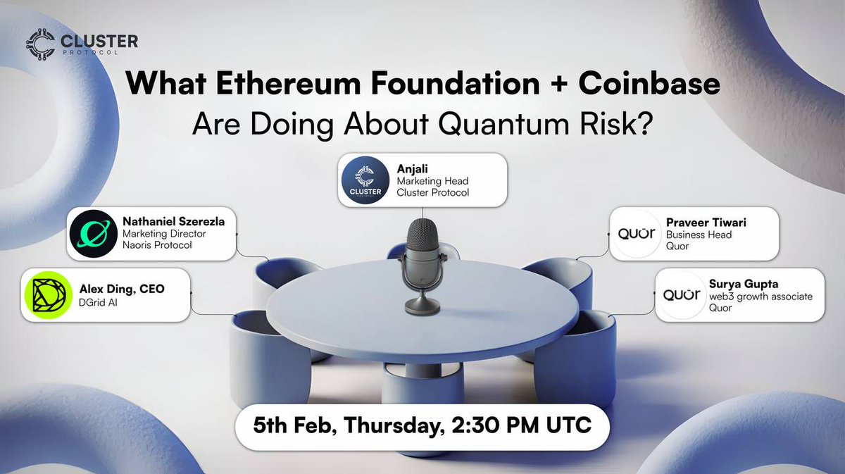 Roundtable: What Ethereum Foundation and Coinbase are doing about quantum risk

Quantum risk is shifting from theory to planning. 

In this roundtable, we’ll break down the recent Ethereum Foundation and Coinbase quantum security measures, what they signal, what they actually