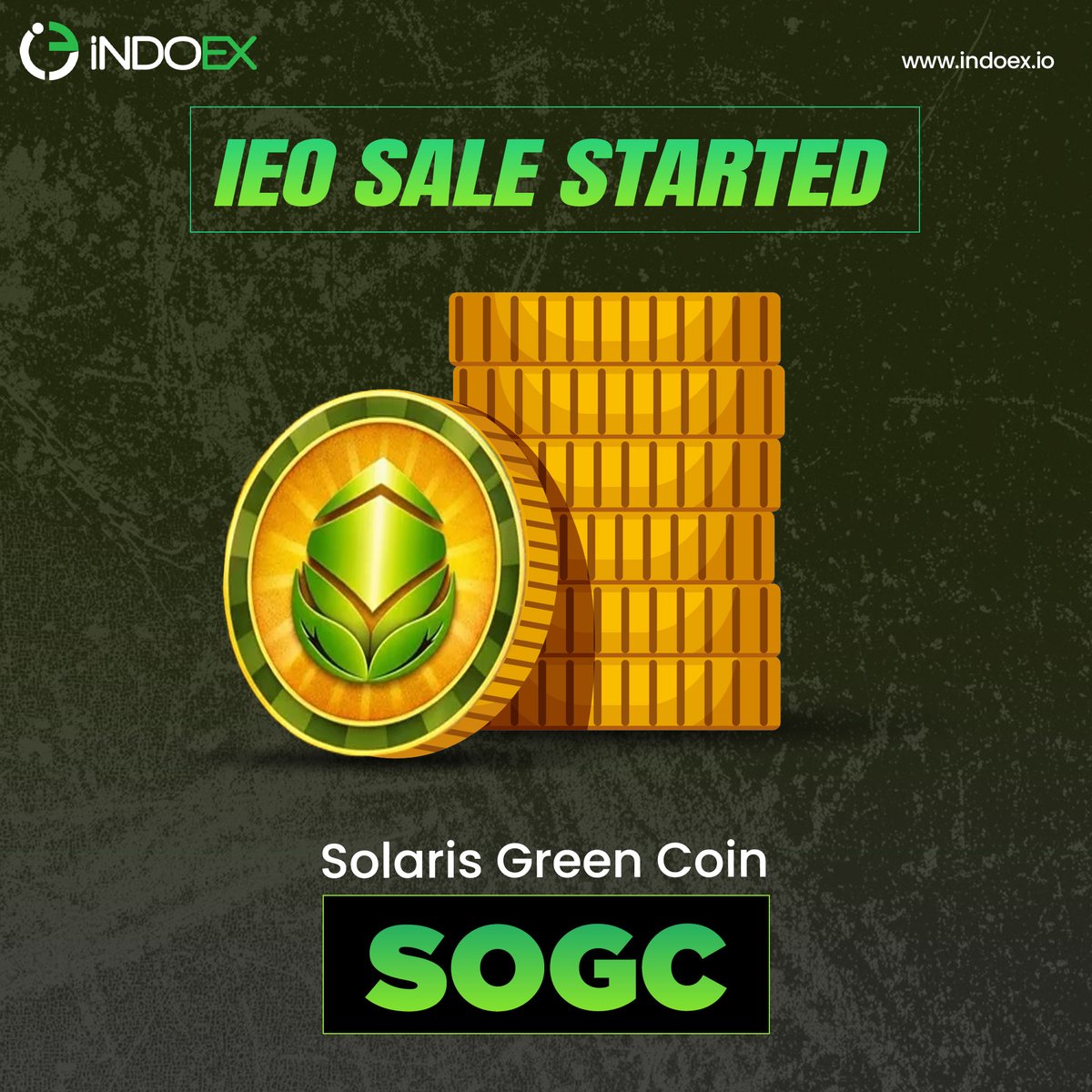 🚀Solaris Green Coin (SOGC) 🌱 IEO started on Indoex 

indoex.io/buyieo/SOGC

🔹 IEO Details
💰 IEO Price: 0.0028 USDT / SOGC
📈 Listing Price: 0.0035 USDT / SOGC
🎯 Soft Cap: $50,000
🎯 Hard Cap: $400,000
📦 Tokens for IEO: ~142,857,150 SOGC