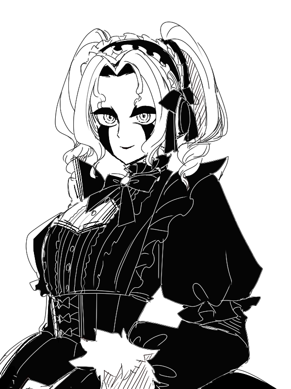 #Skeb にてキャラクターイラストを作成しました。ツインテなふんわりゴスロリ衣装です。リピートリクエストありがとうございました🎀　#有償依頼
skeb.jp/@botanyaynatod…