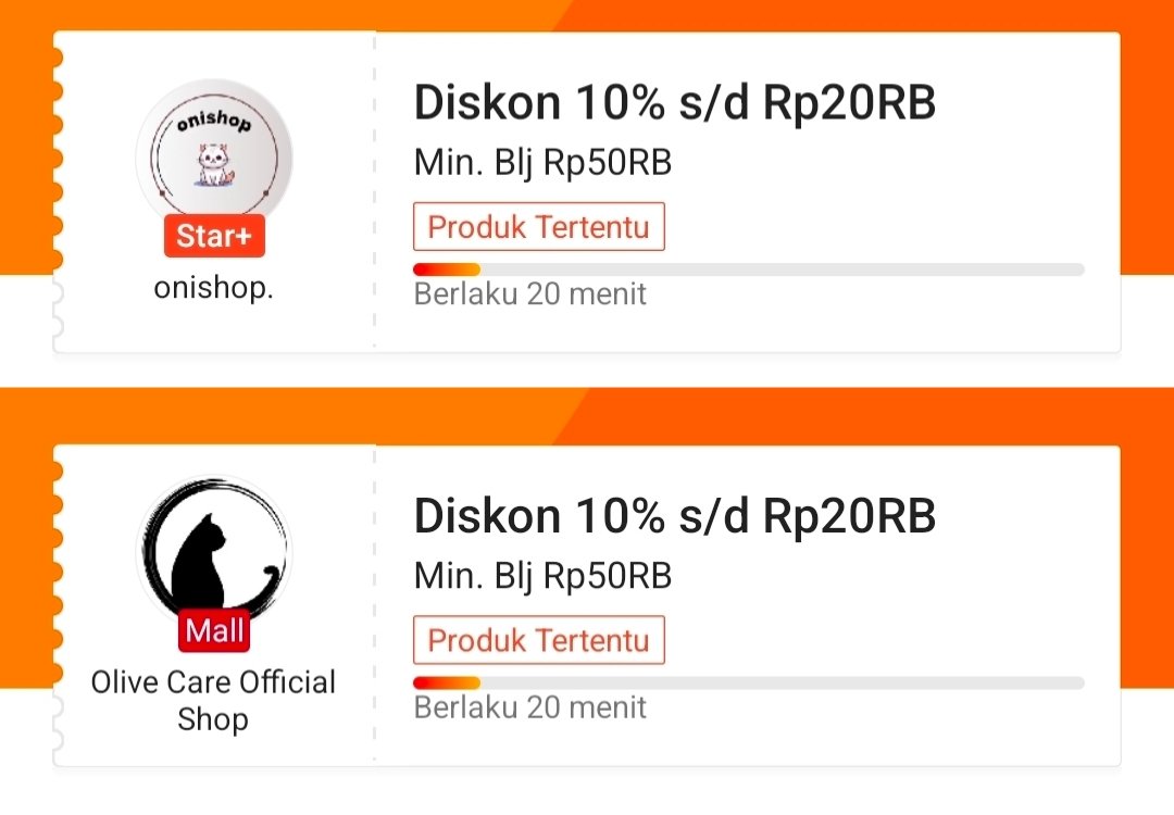 RacunBelanja's tweet photo. Voucher toko diskon 10%
Maksimal Rp20.000
Minimal pembelian Rp50.000
📌 Buat kombo diskon 33%🔥
Voucher berlaku 20 menit setelah klik 👇🏻

Makanan kucing 🐈

Onishop
https://t.co/OsJwh4ZPGC

Olive care
https://t.co/dsMV1P8bT8 https://t.co/c6v7ubWHEV