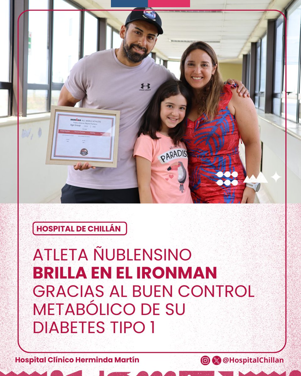 𝗣𝗲𝗱𝗿𝗼 𝗥𝗲𝘆𝗲𝘀, 𝗲𝘀 𝗮𝘁𝗹𝗲𝘁𝗮 𝘆 𝘂𝘀𝘂𝗮𝗿𝗶𝗼 𝗱𝗲 𝗹𝗮 𝗨𝗻𝗶𝗱𝗮𝗱 𝗱𝗲 𝗗𝗶𝗮𝗯𝗲𝘁𝗲𝘀 𝘆 𝗡𝘂𝘁𝗿𝗶𝗰𝗶ó𝗻 de nuestro Hospital. Hace 15 años fue diagnosticado con Diabetes tipo 1, sin embargo esto no fue impedimento para ser reconocido en el Ironman ✅