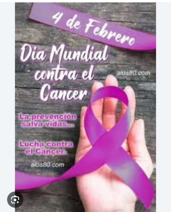 Cada 4 de Enero se celebra el dia mundial del cáncer, con el objetivo de concientizar estilos de vida saludables