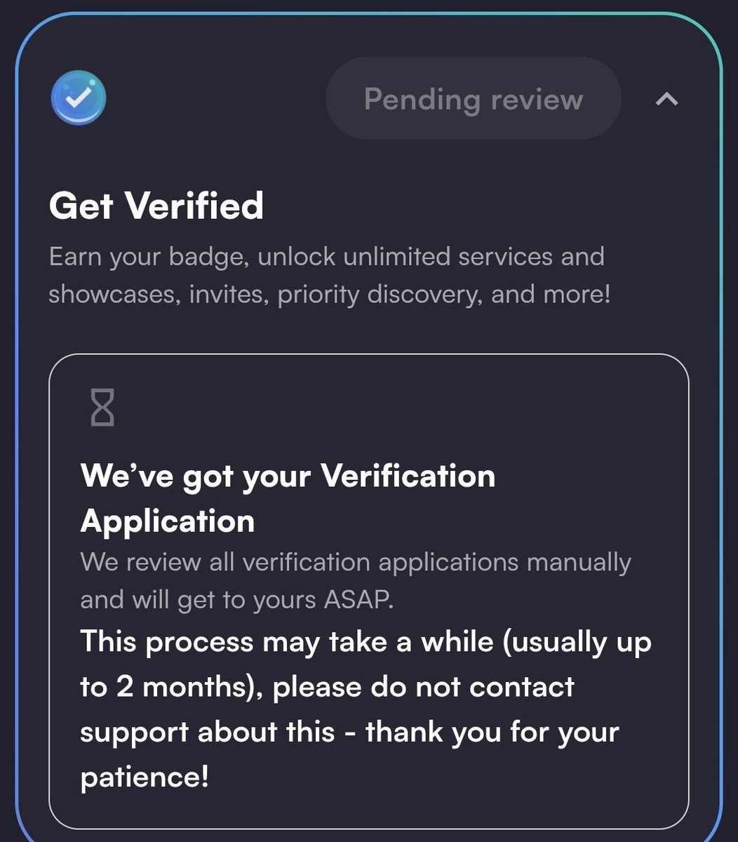 Even if I'm just an unknown artists I'm still glad I'm able to have a chance of getting verified 🫶