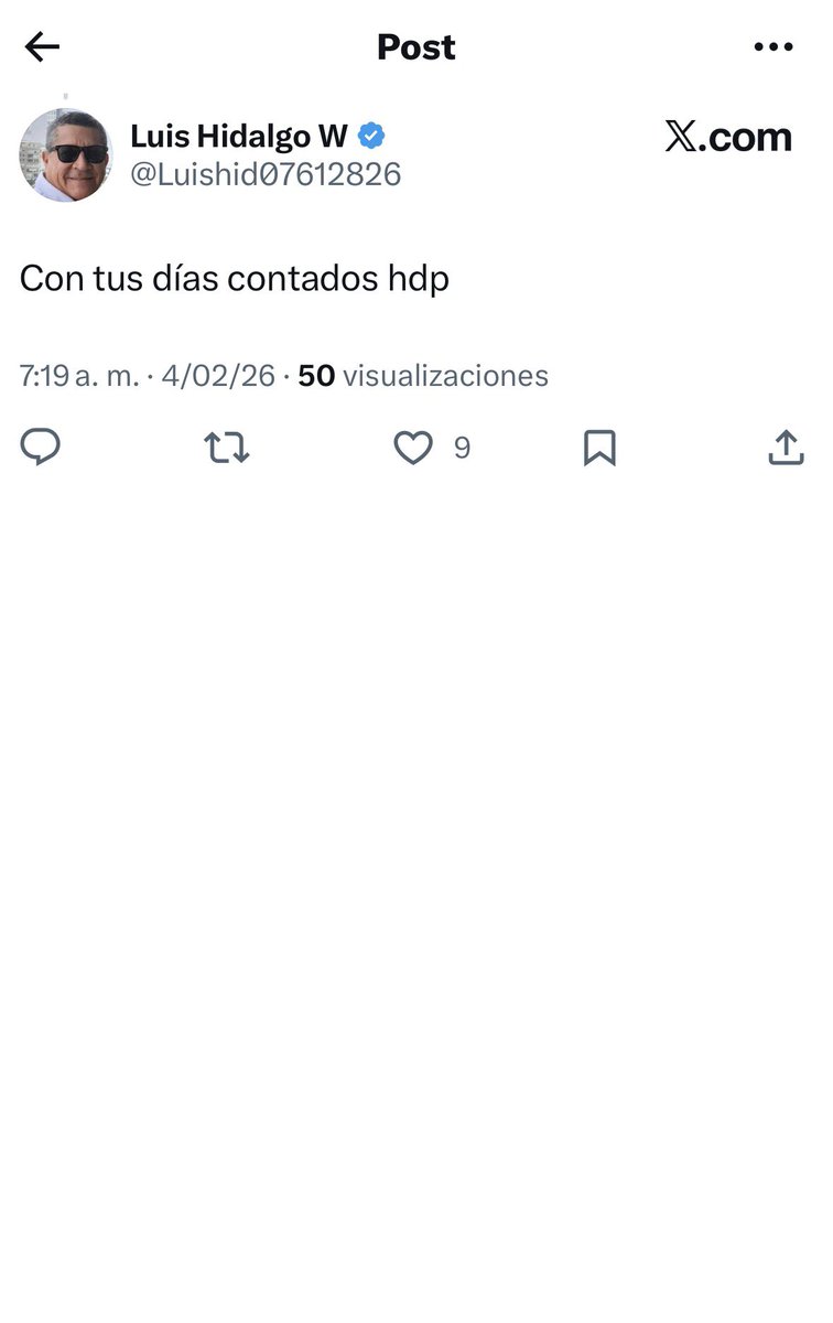 Me estará amenazando este sujeto ?