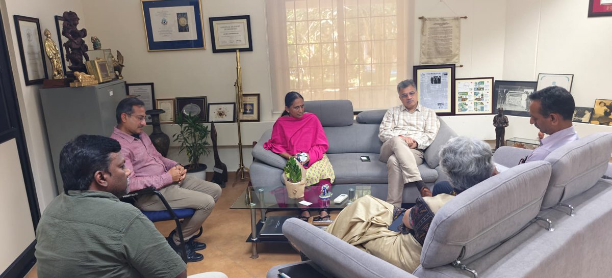 NationalBiodiv's tweet photo. Today, Shri Virendra R Tiwari, IFS (R), Chairperson, NBA, Dr B Balaji, IFS., Member Secretary, NBA visited the M S Swaminathan Foundation, Chennai and had interaction with Dr. Soumya Swaminathan, Chairperson of MSSRF and officials of MSSRF on ongoing activities in the field of biodiversity conservation and potential areas of collaboration between these institutions. Key area identified during the meeting is capacity building programme to the stakeholders such as BMCs, panchayat functionaries, students etc.