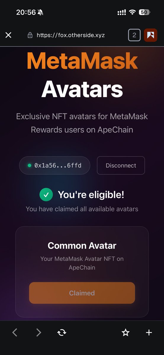 Metamask狐狸錢包這個$ape的NFT領了要去哪看？？