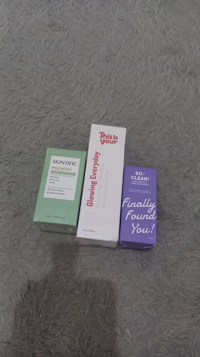 wclfchan's tweet photo. wts want to sell
finally found you ffy serum ungu 50k
this is your glowing everyday 40k
skintific mugwort acne clay stick 50k

bisa oren, dom jogja
#WTS #zonauang #zonajajan https://t.co/pjXWfNLl9o