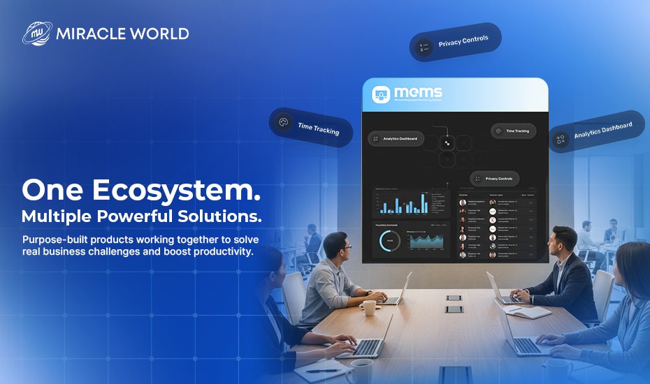 When powerful tools work as one, productivity follows.

Welcome to the Miracle World ecosystem - designed for modern businesses.