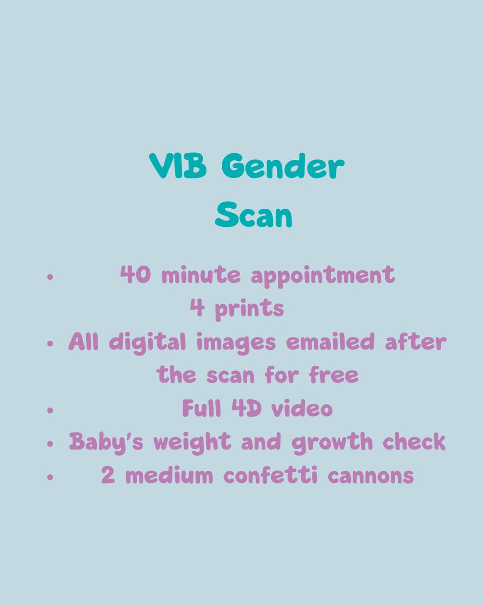 imaginatal's tweet image. Don't want to wait for your 20 week scan?

Book one of our brand Gender scan packages today, you wont regret it❤️

Message us for more info or call our team on 0800 640 4299

#imaginatal #privatescan #privatescanclinic #genderscan