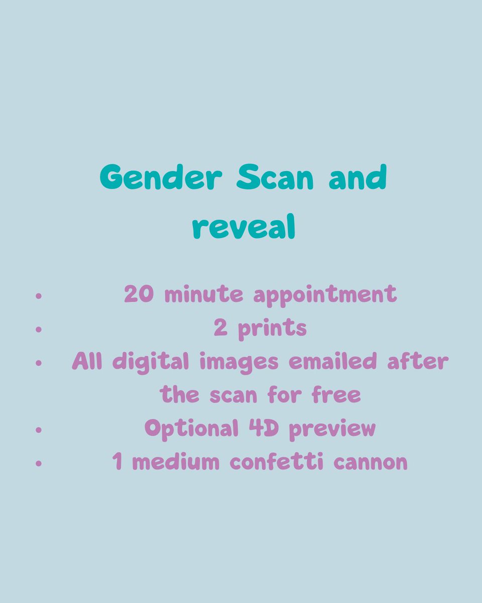 imaginatal's tweet image. Don't want to wait for your 20 week scan?

Book one of our brand Gender scan packages today, you wont regret it❤️

Message us for more info or call our team on 0800 640 4299

#imaginatal #privatescan #privatescanclinic #genderscan