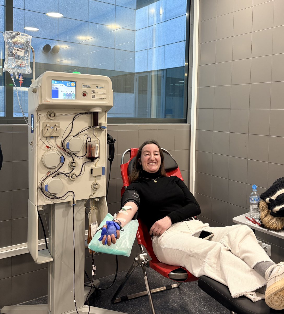 💛 #Donarplasma es regalar vida. 

👏 ¡Gracias Paula por tu tiempo y tu solidaridad! Tu donación #salvavidas 

👉 Hasta mañana puedes unirte al Tour Plasma Puerta de Hierro.

📞 Pide cita: 91.301.72.40

#haztedonatedeplasma
