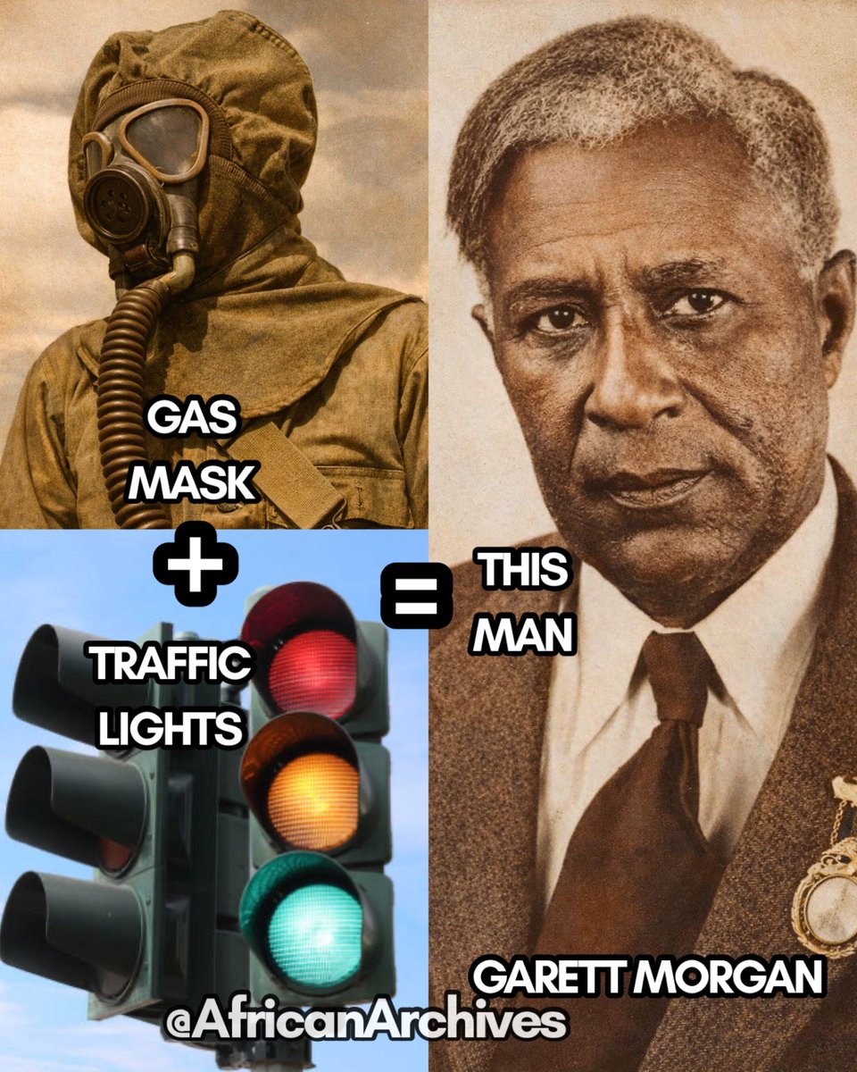 The gas mask and the modern traffic light were both invented by the same person: Garrett Morgan.

Born in 1877 to parents who had been enslaved, Garrett Morgan grew up with limited formal education but an extraordinary mechanical mind. He became an inventor at a time when Black