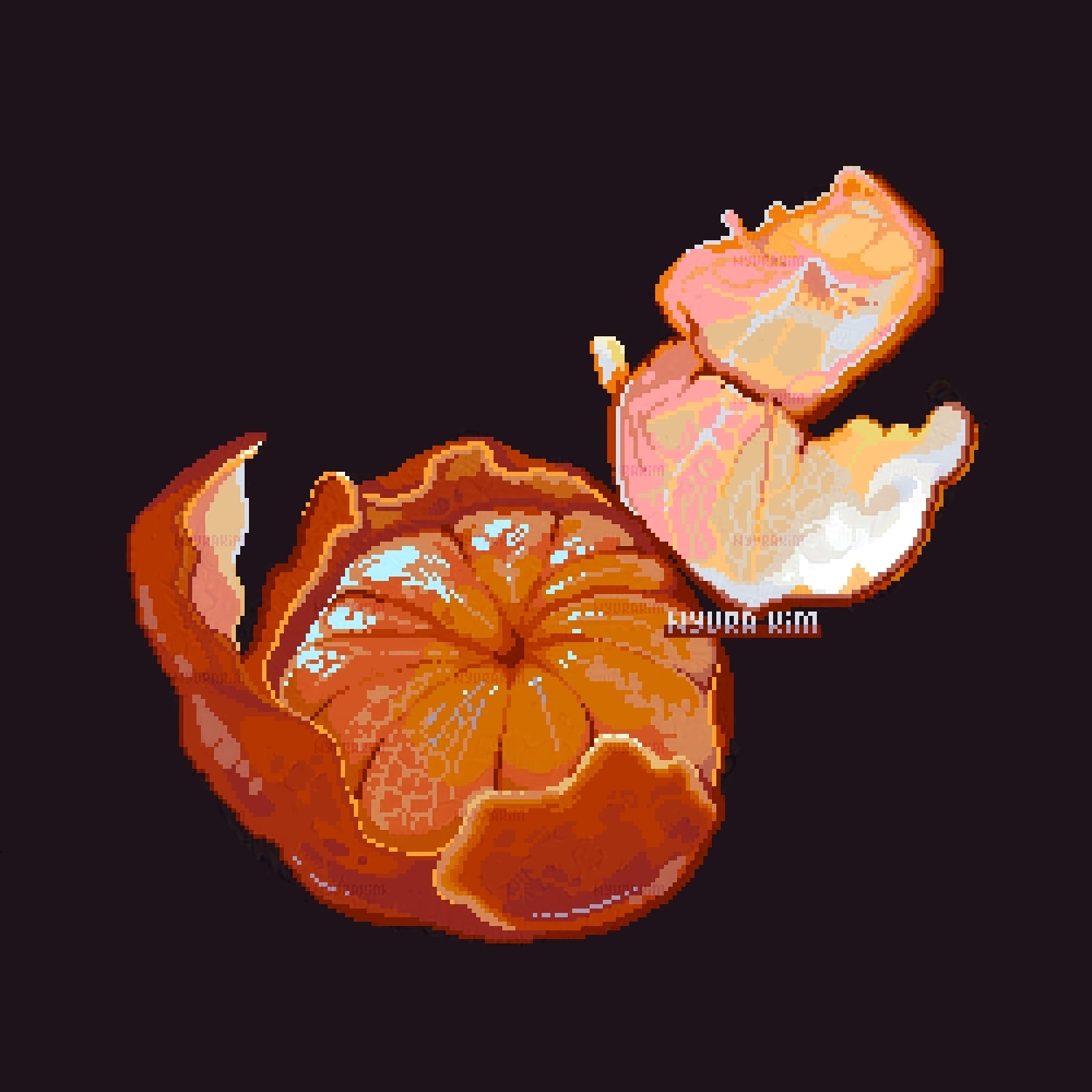 nyura_kim's tweet photo. here is your vitamin C 🍊 in pixel art https://t.co/xMFQGNOe5L