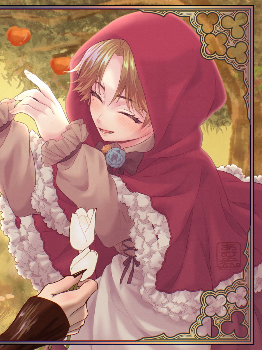 ツェンテさん（<a href="/_zehn10/">ツェンテ🎾</a> ）と赤ずきん塚跡を合作させていただきました〜〜！　合わせると一枚の絵になるよ！　めちゃくちゃ楽しかった…🥰　お誘いいただき本当にありがとうございました🙏✨