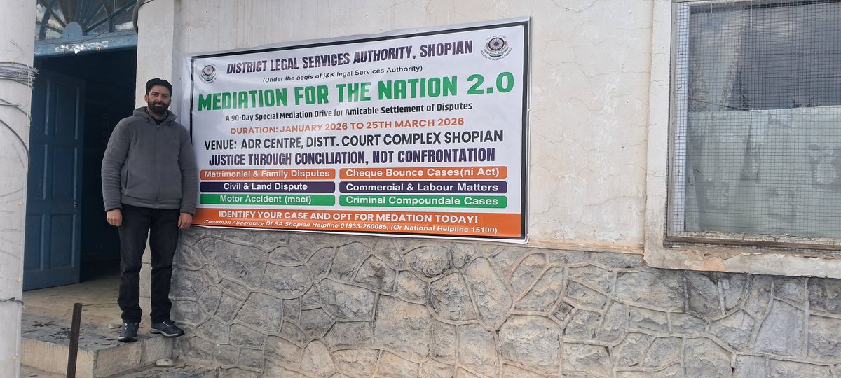 DlsaShopian's tweet photo. Mediation for the Nation 2.0'- a 90 Days Special Mediation Drive @NALSALegalAid
@Informationspn 
@DistrictShopian 
@shopiankmr https://t.co/Mj9zL99JiZ