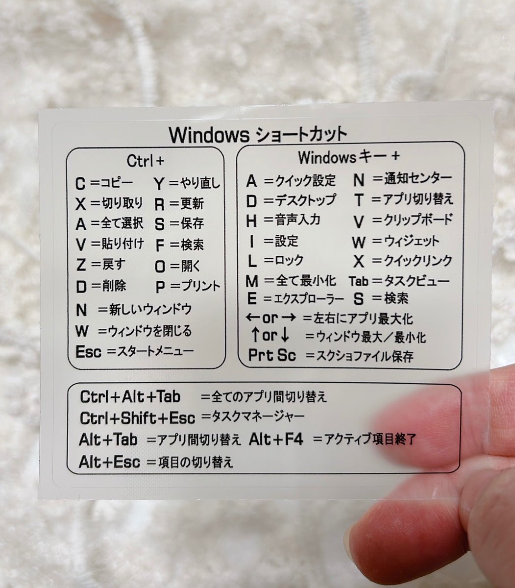 これをPCに貼って、残業が10時間減りました。