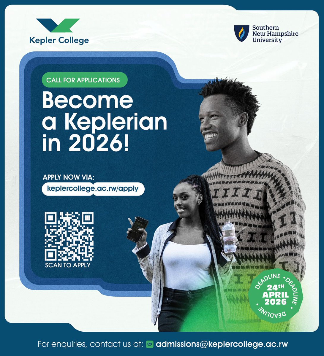 Kepler_College's tweet photo. Are you ready to become a Keplerian?
Your time is now!
We’ve officially opened applications for the May 2026 Intake — BA in Management and BA in Communications.
Apply today at https://t.co/awB5eu7L4S / Scan the QR code
#KeplerPathways https://t.co/LC8JU7fTby