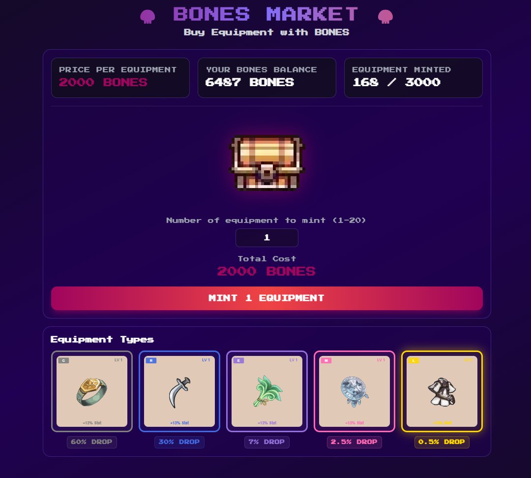 ValleyofHeroes_'s tweet photo. TitanBoss is now live!!🤩

Fight TitanBoss -> earn Bones -> mint Equipments !🤠

Enjoy the game!!🥳 https://t.co/iv8CfCrLPD