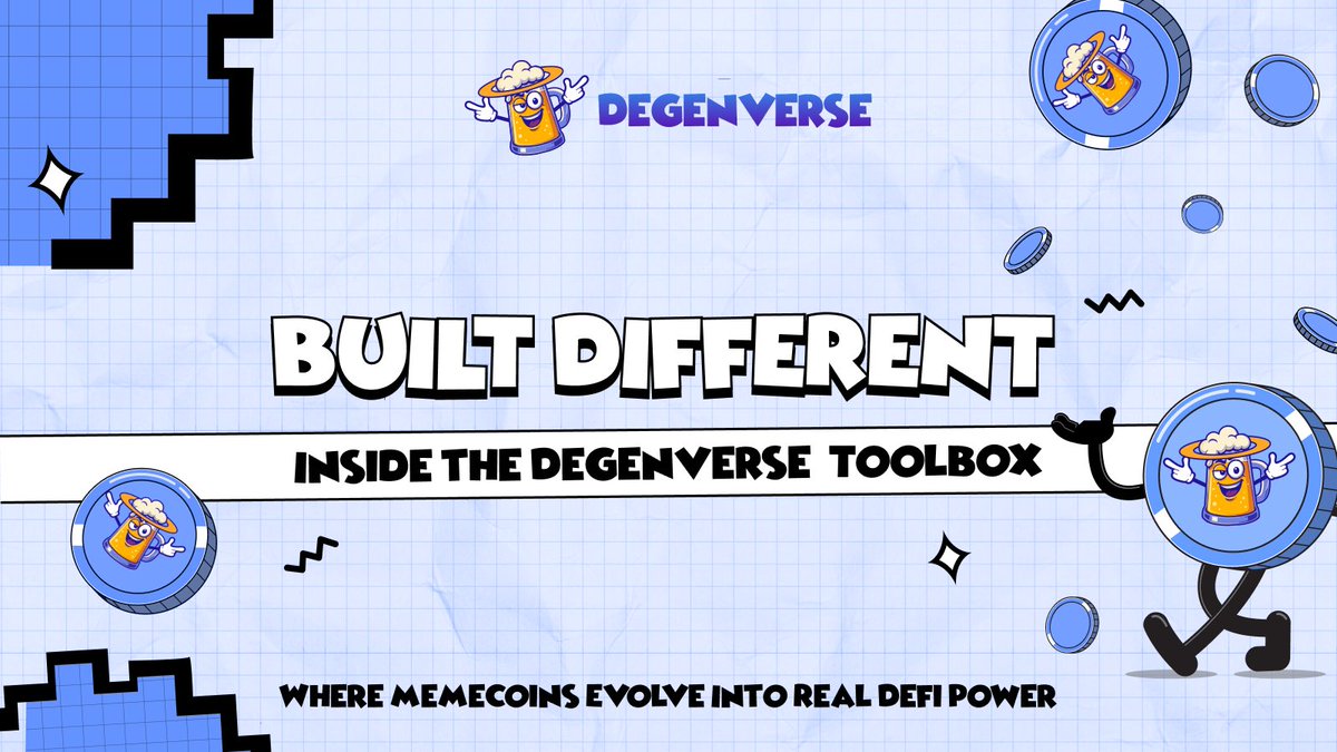 DegenVerseWeb3's tweet photo. BUILT DIFFERENT. 🧰
#DegenVerse isn’t another memecoin playground.
We’re the toolbox where memes stop gambling
and start working.
Liquidity gets structured.
Degens get leverage.
Memes evolve into real DeFi power.
This is where Degens level up.🍻
#RealDeFi #MemecoinEvolution https://t.co/cC2qzW7p34