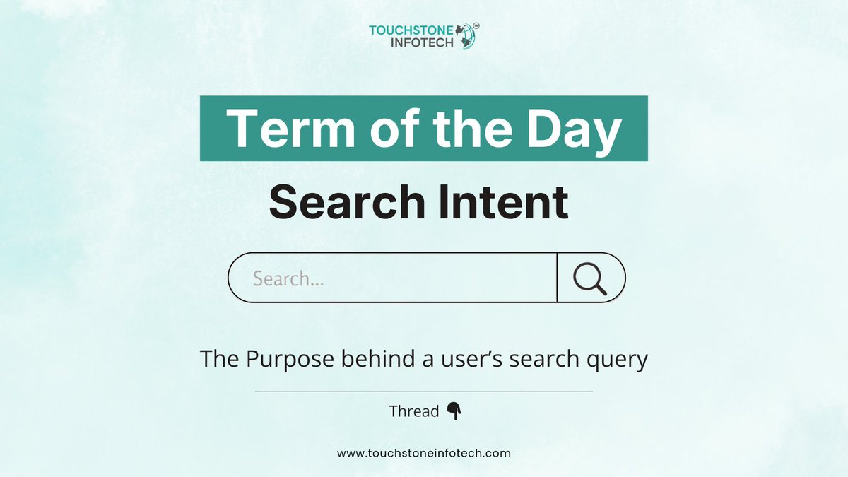 touchstonellp's tweet photo. Term of the Day: Search Intent 🚀
Understanding why someone searches matters more than the exact words they type.
When your content matches intent, rankings and conversions follow.
Thread 👇

Learn more
#SEO #SearchIntent #DigitalMarketing #ContentStrategy #TouchstoneInfotech https://t.co/bfOXQG11qU