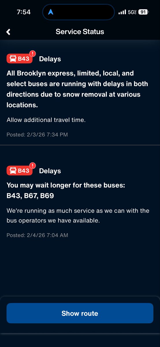 med9295's tweet photo. @MTA @NYCBusTime what the actual fuck? No drivers 💀what you mean 🤡 been waiting for an hour https://t.co/sDMelsogr2