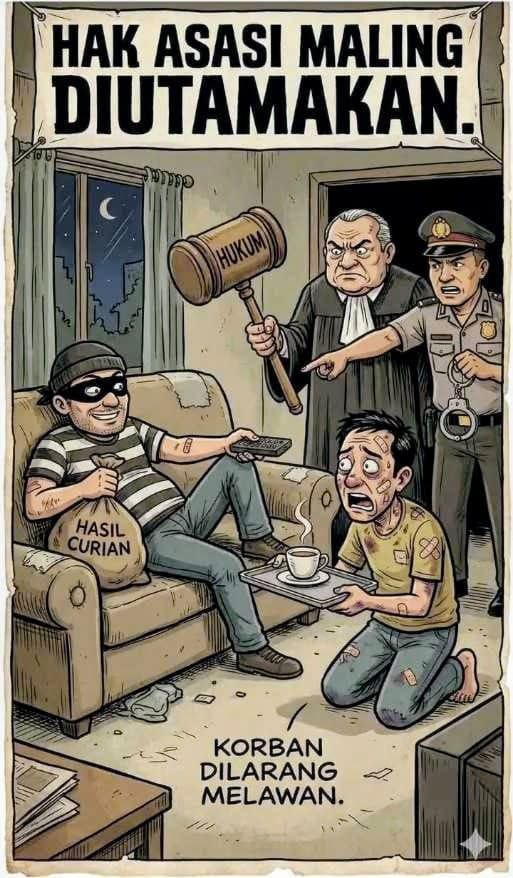 Ketika hak asasi maling lebih diutamakan