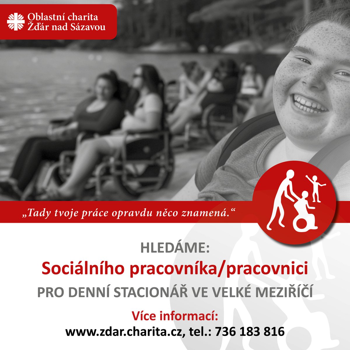 📣 Hledáme kolegu/kolegyni do týmu!
Denní stacionář Nesa ve Velkém Meziříčí hledá sociálního pracovníka / sociální pracovnici 💛
📍 Velké Meziříčí
🔗 Více informací: zdar.charita.cz/kariera/volna-…