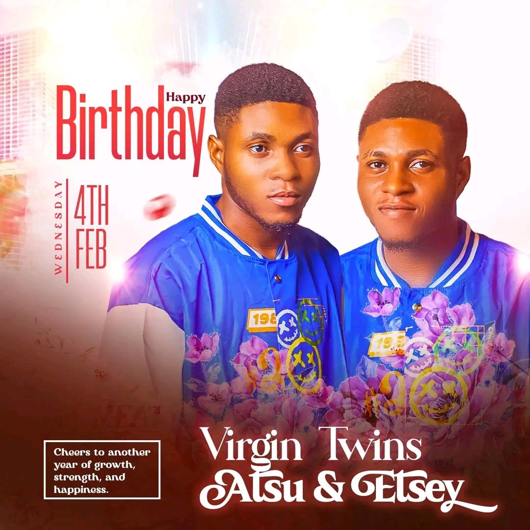 densitywillys's tweet photo. Happy birthday to my amazing twins 🎉🎂
Dogbey Atsu Benard &amp; Dogbey Benjamin Etsey — may this new age unlock greatness for you both. 🥂

#BetterDaysAhead #DensityWilly #newmusicsoon https://t.co/m53LG4wMMh