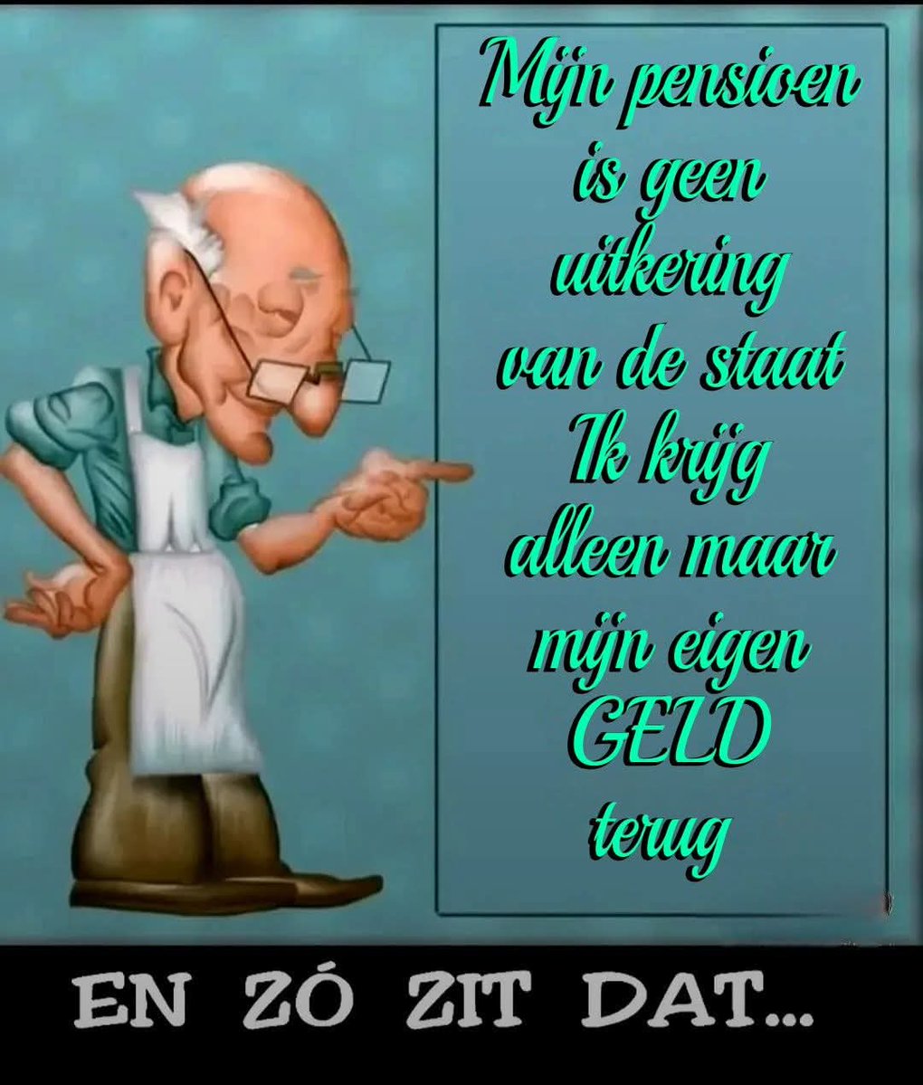 Kan iemand aan Jetten en Bontenbal uitleggen dat pensioen uitgesteld loon is en dat mensen die nu aan pensioen toe zijn, hun hele werkzame leven premie hebben betaald?
#desukkels
#AOW 
#pensioenleeftijd 
#regeerakkoord
