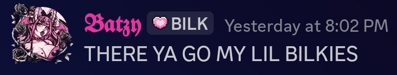 Wanna join a cult? ✨️
You too can now support the BILK and bilk it up on Discord to show you are part of the b(at m)ilk cult 🤭