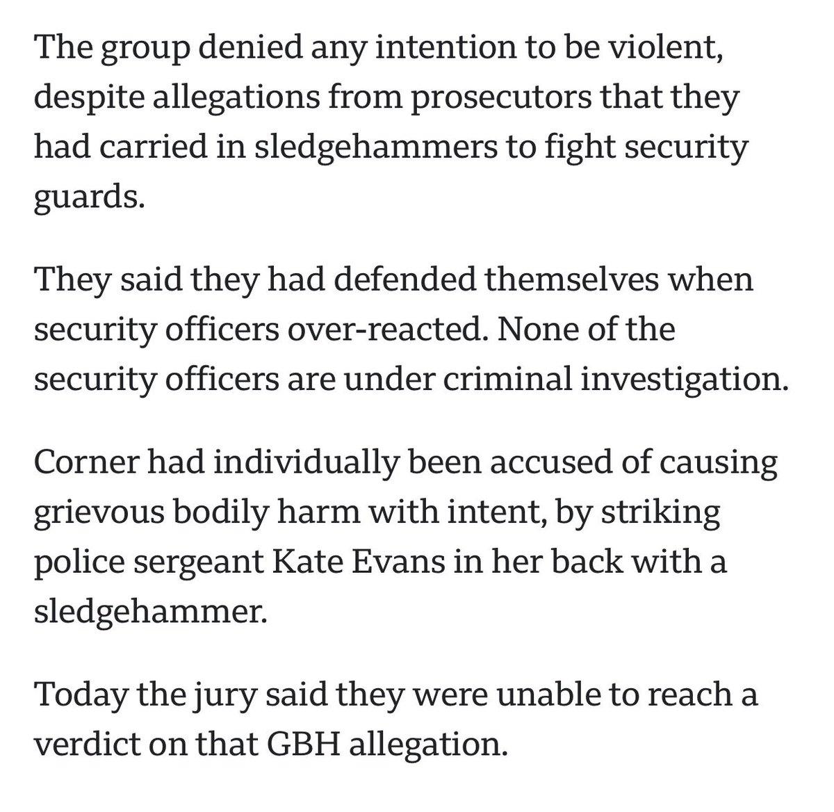 Brick_Cop's tweet image. Stop the world, I’d like to get off please.

How on earth could a jury not find a verdict on GBH with intent?

It’s on camera.

There is no lawful excuse of ‘defending someone with a sledgehammer’.

🤦🏼‍♂️

Who would want to be a Police Officer?

#ThinBlueLine 🚨