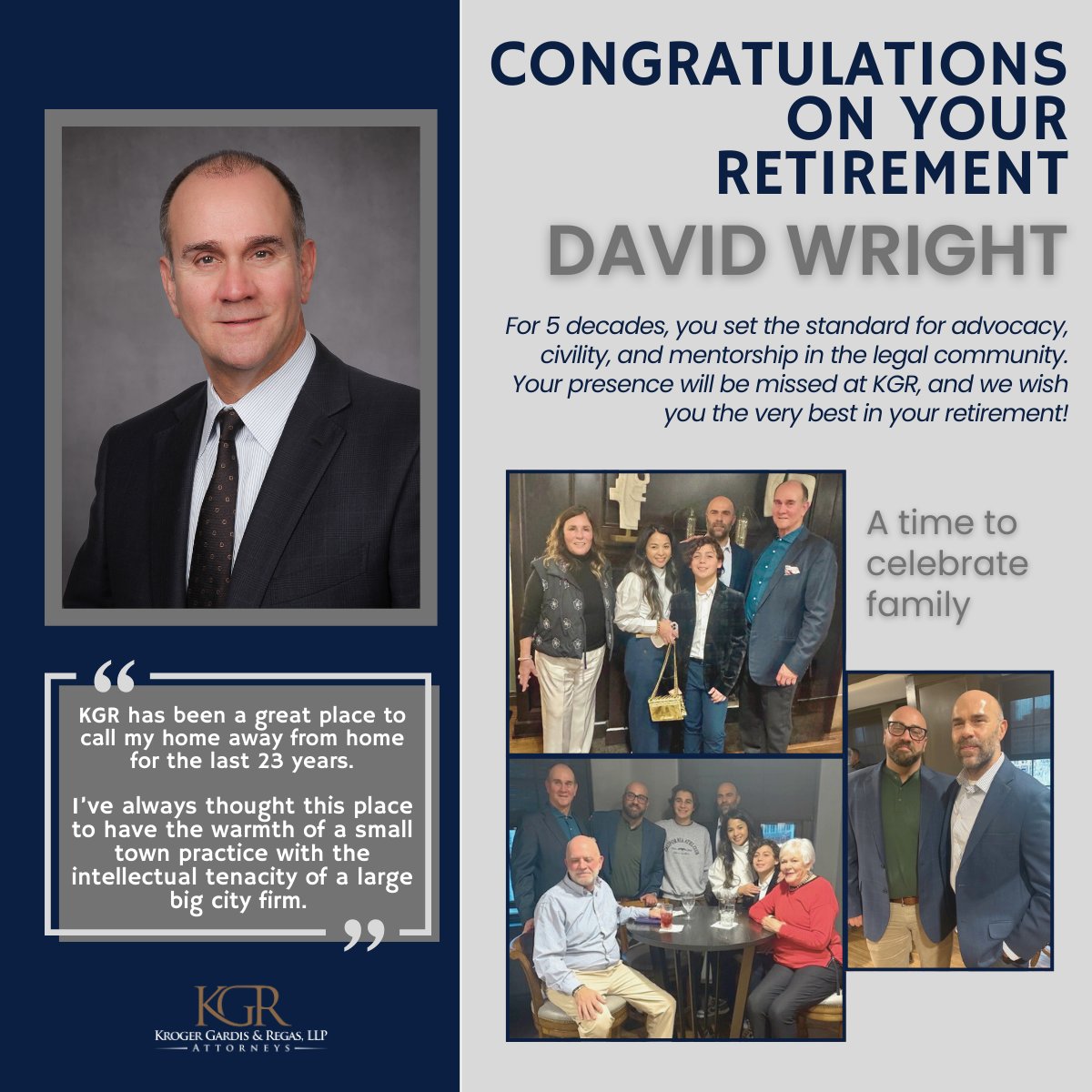 #KGRRetirements #KGRAttorneys #KGRPartnerRetirement