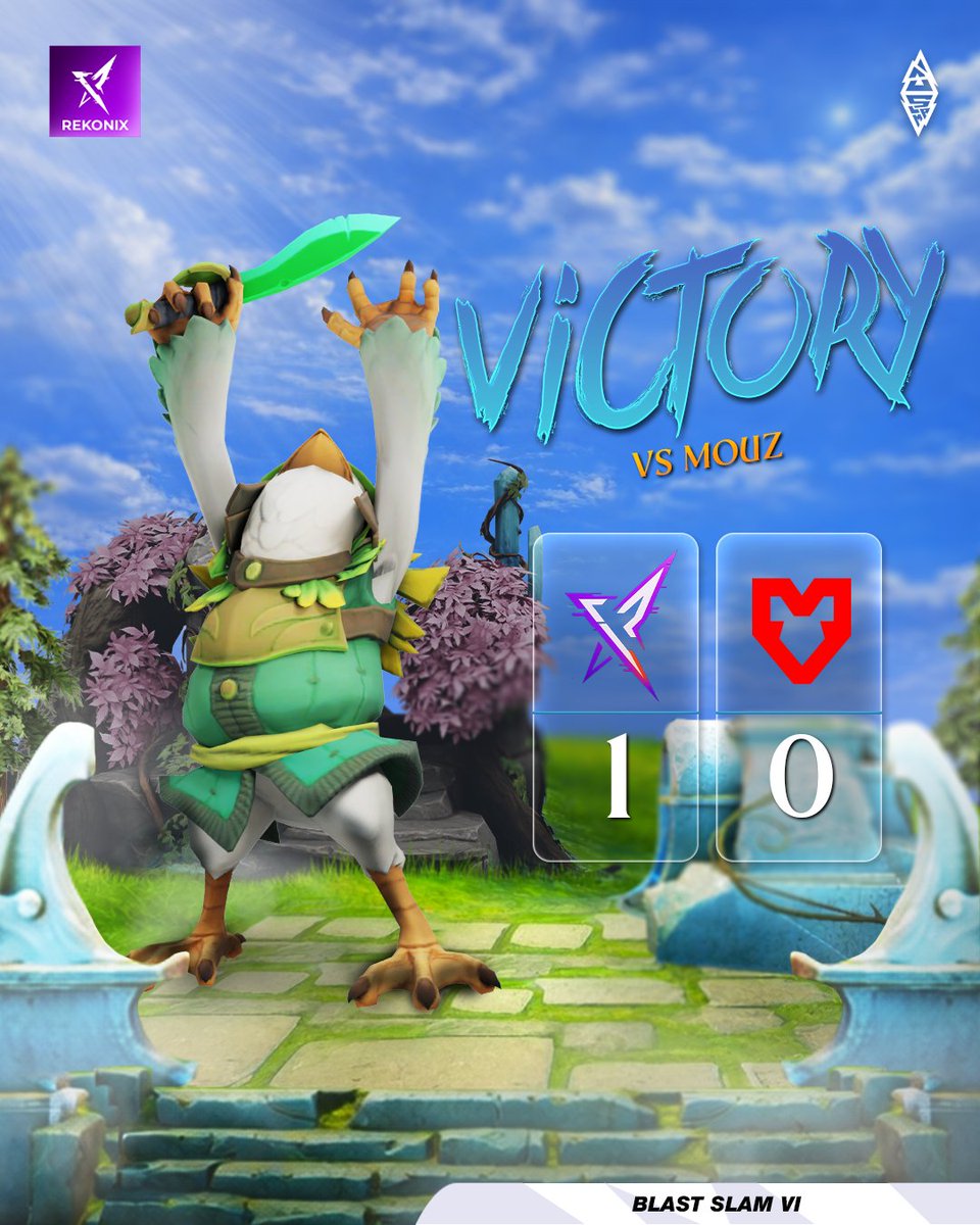 rekonixofficial's tweet image. We finally made it! The first point in the tournament.
Next series versus Team Yandex at 23:00 WIB
.
.
Let’s make Dota Indo great again — the REKONIX way 💜⚡
#GGRKX #REKONIX