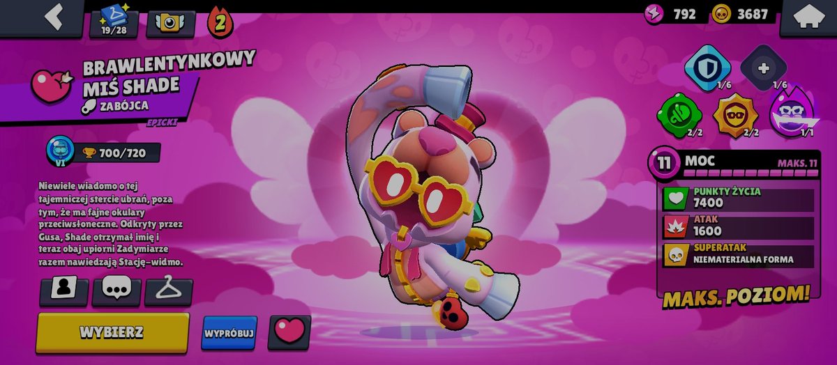 DeadLineDawid9's tweet photo. @BrawlStars From last lucky day I got :

-Mechachef finx
-Megalodon Meg
-Walentine bear shade

What did you guys got from It https://t.co/GSV8iG0XOu